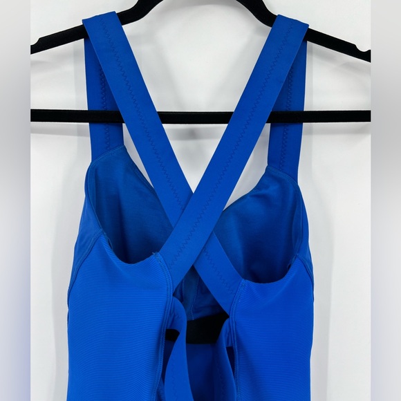 Lululemon Core Kicker Tank Top Baroque Blue Wide Straps Open Back Ribbed Bra 6 - Picture 9 of 16